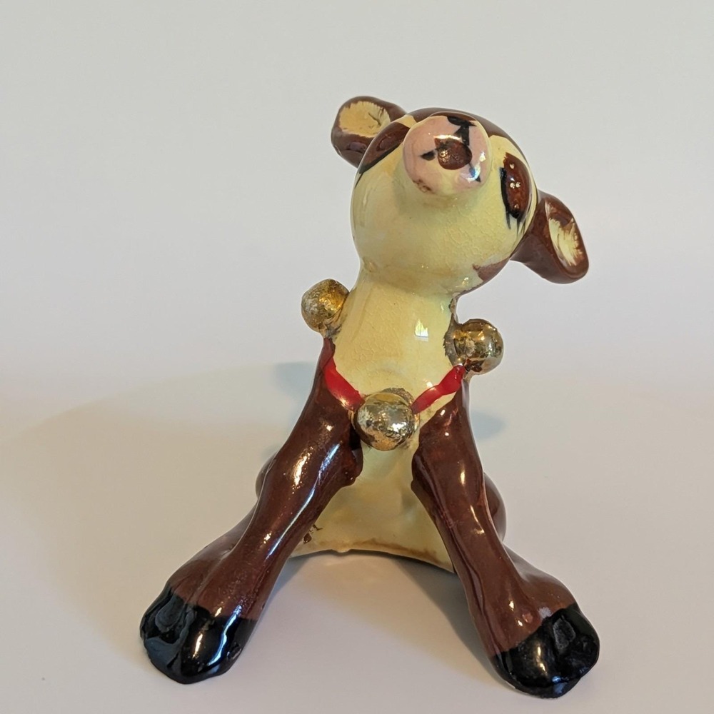 Napco Reindeer Kissing Salt & Peppers Gold Bells Cork‎ Stoppers, Dear & Dearest - Picture 12 of 14